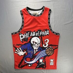 Brand X "Legends Never Die" Philadelphia 76ers Iverson #3 jersey Youth XL New